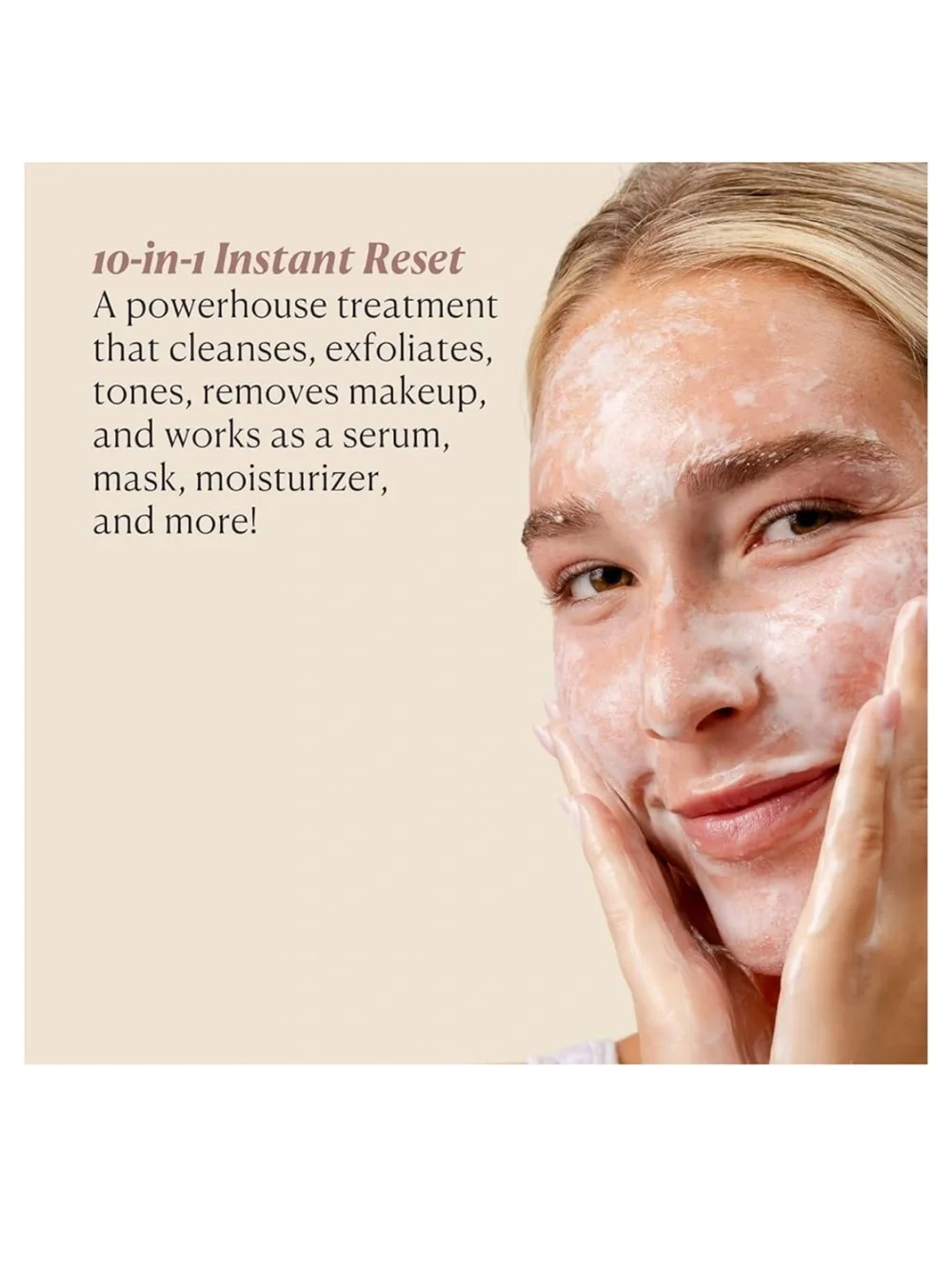 Nakery instant reset collagen cleanser, youth revealer, facial wash